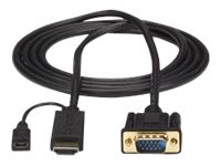 StarTech.com Cable de 1,8m Conversor Activo HDMI a VGA - Adaptador 1920x1200 1080p - Vídeo conversor - HDMI - VGA - negro - para P/N: MST30C2DPPD