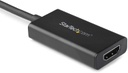 StarTech.com Adaptador DisplayPort a HDMI con HDR - 4K 60Hz - Negro - Conversor DP a HDMI - Adaptador de vídeo - DisplayPort (M) enganchado a HDMI (H) - 25.16 cm - blindado - negro - compatibilidad con 4K - para P/N: ST121HD20FXA