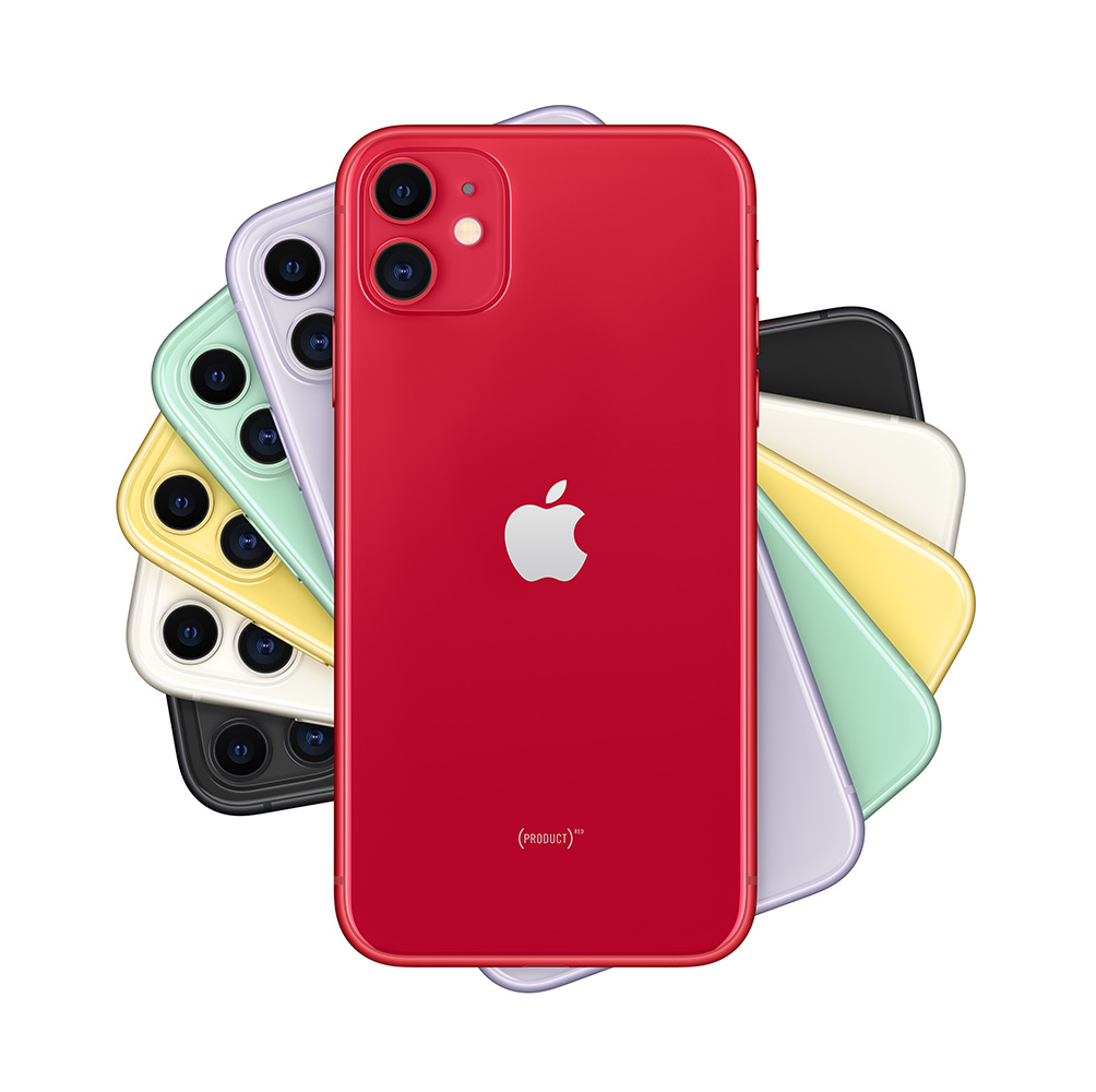 Apple iPhone 11 - (PRODUCT) RED - teléfono inteligente - SIM doble - 4G Gigabit Class LTE - 128 GB - 6.1" - 1792 x 828 píxeles (326 ppi) - Liquid Retina HD display (cámara frontal de 12 MP) - 2 x cámaras traseras - rojo