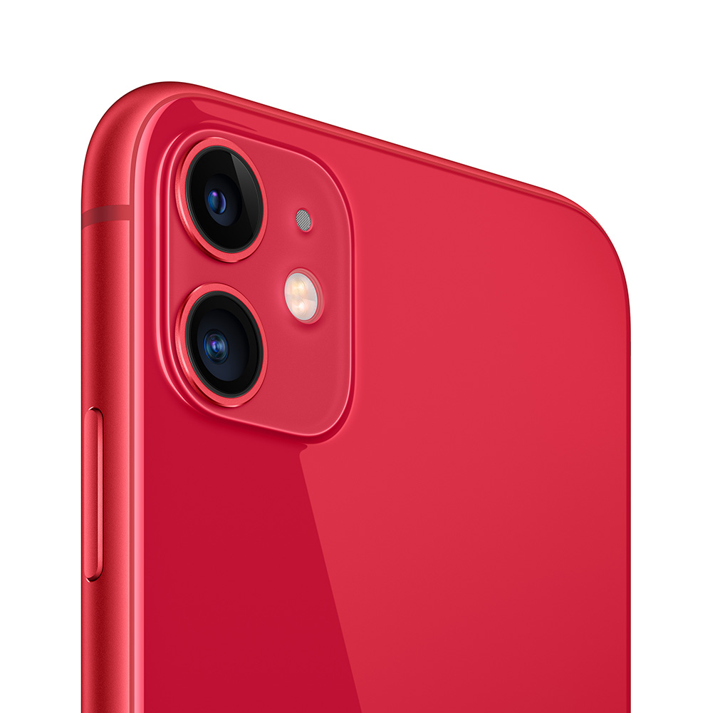 Apple iPhone 11 - (PRODUCT) RED - teléfono inteligente - SIM doble - 4G Gigabit Class LTE - 64 GB - 6.1" - 1792 x 828 píxeles (326 ppi) - Liquid Retina HD display (cámara frontal de 12 MP) - 2 x cámaras traseras - rojo
