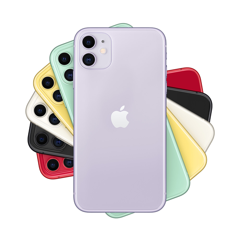 Apple iPhone 11 - Teléfono inteligente - SIM doble - 4G Gigabit Class LTE - 128 GB - 6.1" - 1792 x 828 píxeles (326 ppi) - Liquid Retina HD display (cámara frontal de 12 MP) - 2 x cámaras traseras - púrpura