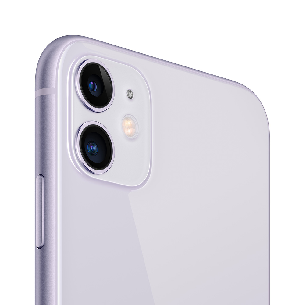Apple iPhone 11 - Teléfono inteligente - SIM doble - 4G Gigabit Class LTE - 128 GB - 6.1" - 1792 x 828 píxeles (326 ppi) - Liquid Retina HD display (cámara frontal de 12 MP) - 2 x cámaras traseras - púrpura