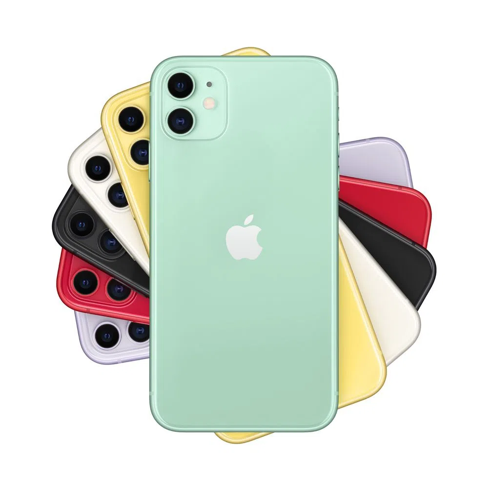 Apple iPhone 11 - Teléfono inteligente - SIM doble - 4G Gigabit Class LTE - 64 GB - 6.1" - 1792 x 828 píxeles (326 ppi) - Liquid Retina HD display (cámara frontal de 12 MP) - 2 x cámaras traseras - verde