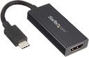 StarTech.com Adaptador USB-C a HDMI con HDR - 4K 60Hz - Negro - Conversor USB Tipo C a HDMI - Adaptador de vídeo externo - MegaChips MCDP2900 - USB-C - HDMI - negro - para P/N: ST121HD20FXA