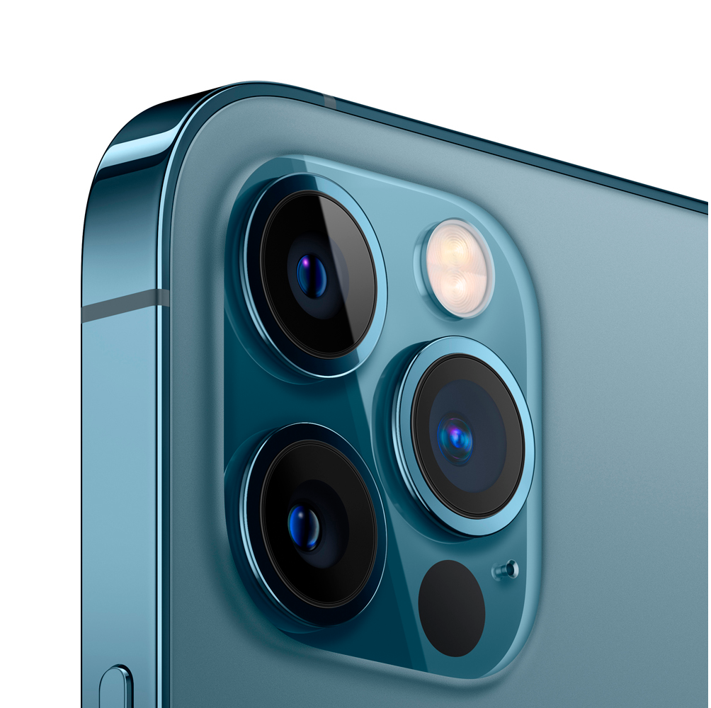 Apple iPhone 12 Pro Max - Teléfono inteligente - SIM doble - 5G NR - 128 GB - 6.7" - 2778 x 1284 píxeles (458 ppi) - Super Retina XDR Display (cámara frontal de 12 MP) - 3 x cámaras traseras - azul pacífico