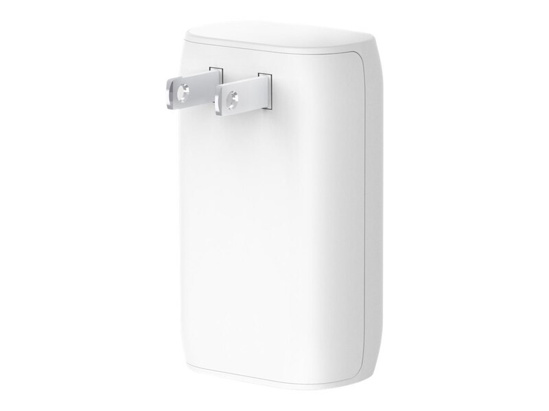 Belkin Wall Charger - Adaptador de corriente - 32 vatios - Carga rápida / SP - 2 conectores de salida (USB, USB-C con suministro de energía) - en el cable: Lightning - blanco - para Apple iPad/iPhone/iPod (Lightning)