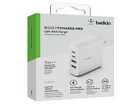 Belkin BOOST CHARGE PRO - Adaptador de corriente - 98 vatios - PD - 4 conectores de salida (2 x USB, 2 de USB-C de 24 pines con suministro de potencia) - blanco
