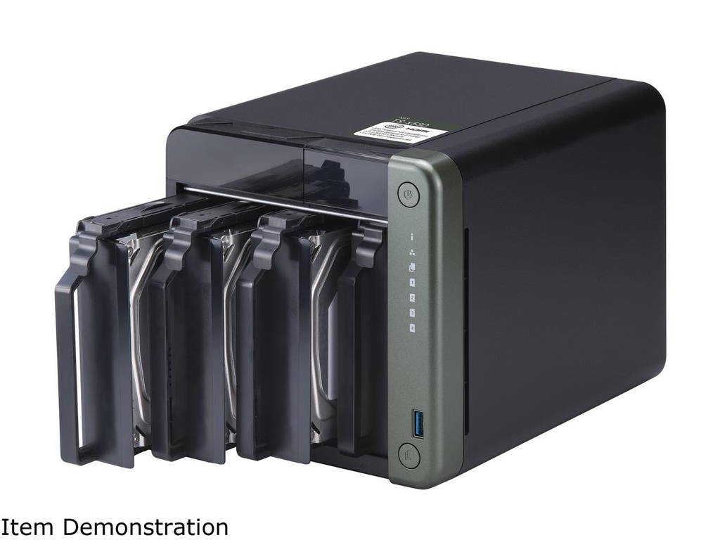 QNAP TS-453D - Servidor NAS - 4 compartimentos - SATA 6Gb/s - RAID 0, 1, JBOD - RAM 8 GB - 2.5 Gigabit Ethernet - iSCSI