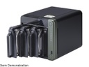 QNAP TS-453D - Servidor NAS - 4 compartimentos - SATA 6Gb/s - RAID 0, 1, JBOD - RAM 8 GB - 2.5 Gigabit Ethernet - iSCSI