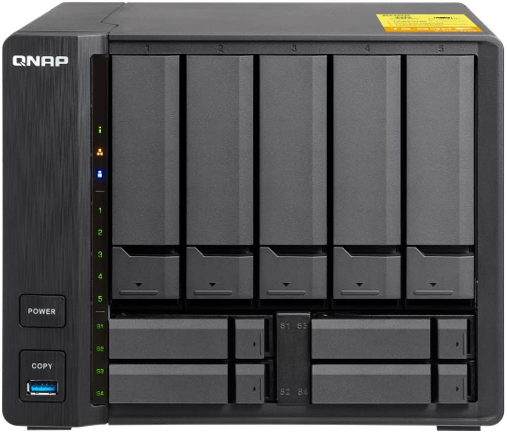 QNAP TS-932X - Servidor NAS - 9 compartimentos - SATA 6Gb/s - RAID 0, 1, 5, 6, 10, 50, JBOD, 5 Hot Spare, intercambio en caliente 6, 60, conexión en caliente de recambio, 10 repuesto rápido, intercambio en caliente 60 - RAM 2 GB - Gigabit Ethernet / 10 Gigabit Ethernet - iSCSI