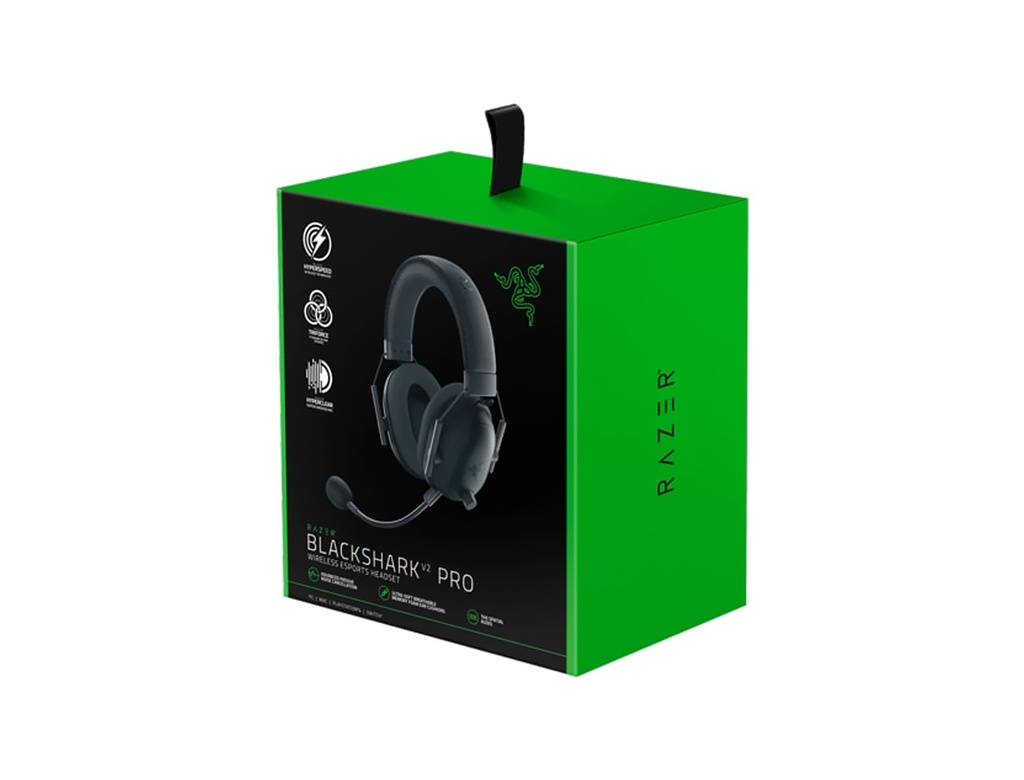 Razer BlackShark V2 PRO - Auricular - tamaño completo - Bluetooth - inalámbrico, cableado - conector de 3,5 mm - aislamiento de ruido
