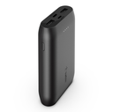 Belkin - Cargador portátil - 10000 mAh - 15 vatios - 3 conectores de salida (2 x USB, USB-C) - en el cable: USB, USB-C - negro