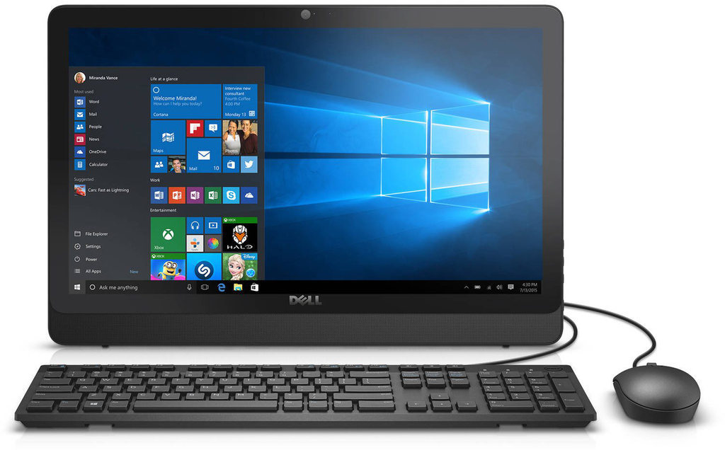 Dell Inspiron 3052 - All-in-one - Intel Celeron J3160 - 4 GB - 1 TB HDD - 19.5" - Spanish - Blanca