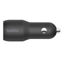 Belkin Dual Charger - Adaptador de corriente para el coche - 24 vatios - 4.8 A - 2 conectores de salida (USB) - en el cable: Micro-USB - negro
