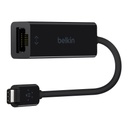 Belkin USB-C to Gigabit Ethernet Adapter - Adaptador de red - USB-C - Gigabit Ethernet x 1 - negro