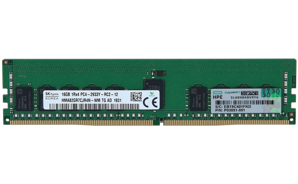 P00920-B21 -HPE 16GB (1x16GB) Single Rank x4 DDR4-2933 CAS-21-21-21 Registered Memory Kit
