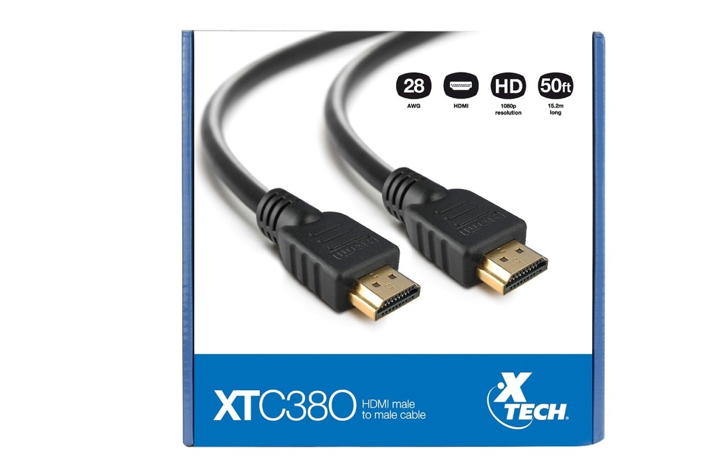 Xtech - Video / audio cable - HDMI - 50pies-m/m-XTC-380