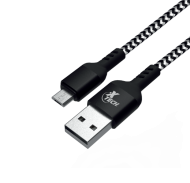 Xtech - USB cable - 4 pin USB Type A - 5 pin Micro-USB Type B - 1.8 m - Black & white - Braided XTC-366