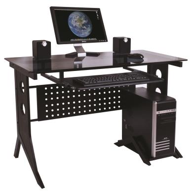 Computer Desk Black with Tempered Glass Top Xtech CT-1211