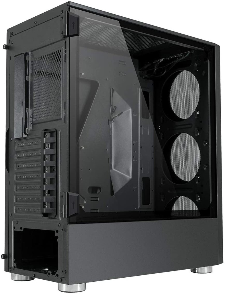 CASEPC100-CASE GAMING X-MICRO (S3) VIDRIO TEMPERADO/2XABANICO/ARGB/SIN FUENTE/NEGRO