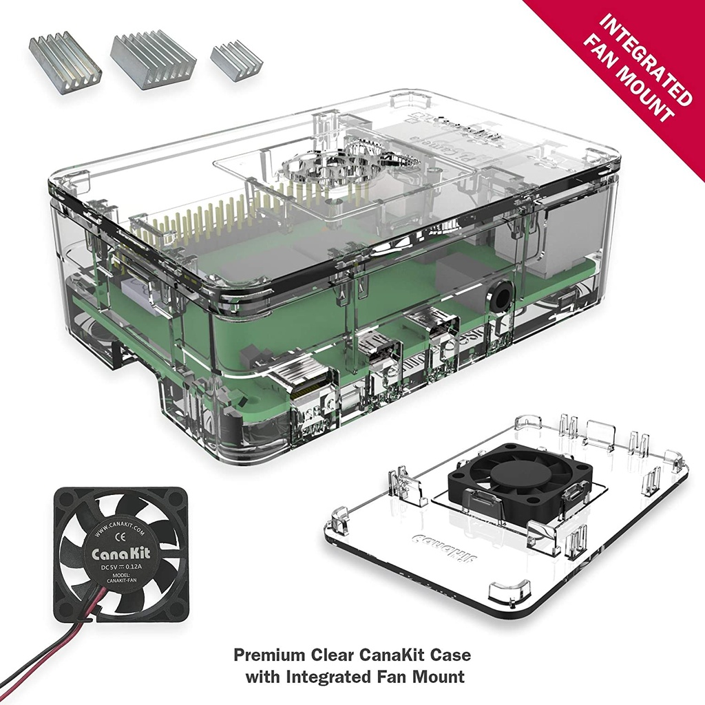 CanaKit Raspberry Pi 4 4GB Basic Starter Kit con ventilador (4GB RAM)