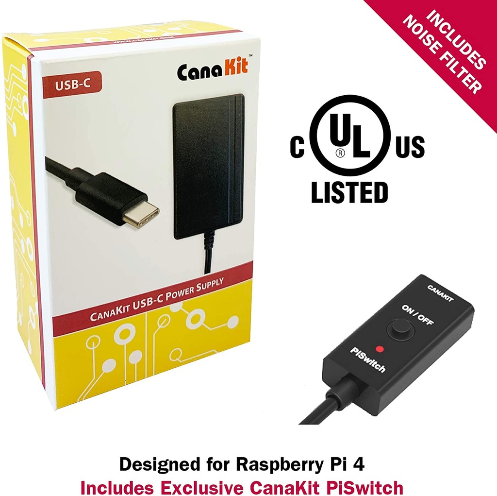 CanaKit Raspberry Pi 4 4GB Basic Starter Kit con ventilador (4GB RAM)