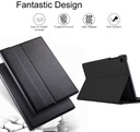 43211620-Funda delgada con teclado para Samsung Galaxy Tab S6 Lite 10.4'' 2020 Modelo SM-P610 (Wi-Fi) SM-P615 (LTE), teclado desmontable-Auto Sleep Wake Smart Leather Stand Cover (negro)