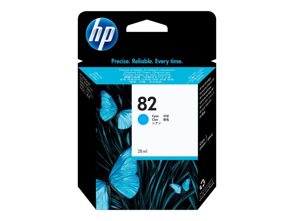 HP 82 - 69 ml - cián - original - DesignJet - cartucho de tinta - para DesignJet 500, 500ps, 510, 510ps, 800, 800ps, 815mfp, 820; Designjet Copier cc800ps