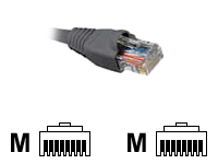 Nexxt - Cable de interconexión - RJ-45 (M) a RJ-45 (M) - 2.1 m - UTP - CAT 5e - moldeado, trenzado - gris