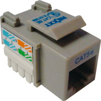 Nexxt - Modular insert - RJ-45 - gray - 1 port