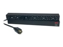 APC Basic Rack-Mount PDU - Unidad de distribución de alimentación (montaje en bastidor) - CA 120 V - 2.4 kW - input: NEMA L5-20 - conectores de salida: 10 (NEMA 5-20) - 1U - 19" - 3.7 m - negro - para P/N: AR109SH4, SCL400RMJ1U, SCL500RMI1UC, SCL500RMI1UNC, SMTL1000RMI2UC, SMTL750RMI2UC