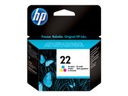 HP 22 - 5 ml - color (cian, magenta, amarillo) - original - cartucho de tinta - para Deskjet F2149, F2179, F2185, F2210, F2224, F2240, F2288, F2290, F375; Officejet 56XX