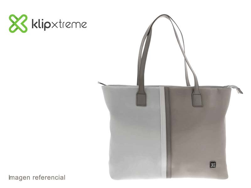 Klip Xtreme - Notebook carrying case and handbag - 15.6" - 1200D polyester - Gray/White - Ladies Bag