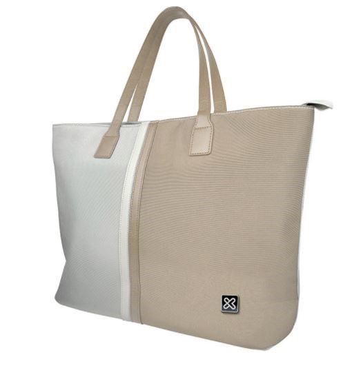 Klip Xtreme - Notebook carrying case and handbag - 15.6" - 1200D polyester - Beige/White - Ladies Bag