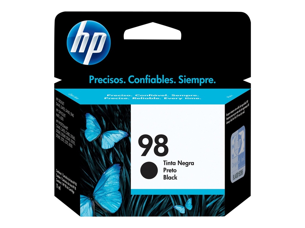HP 98 - Negro - original - cartucho de tinta - para Officejet 100, 100 L411, 150, 6310, H470, K7100; Photosmart 80XX, C4150, D5069, D5160
