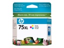 HP 75XL - 12 ml - Alto rendimiento - color (cian, magenta, amarillo) - original - cartucho de tinta - para Officejet J6413, J6415; Photosmart C4345, C4435, C4450, C4480, C4580, C4599, C5550, C5580