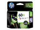 HP 60XL - 11 ml - Alto rendimiento - color (cian, magenta, amarillo) - original - cartucho de tinta - para Deskjet F2430, F4213, F4435, F4580; Envy 100 D410, 11X D411, 12X; Photosmart C4740, D110