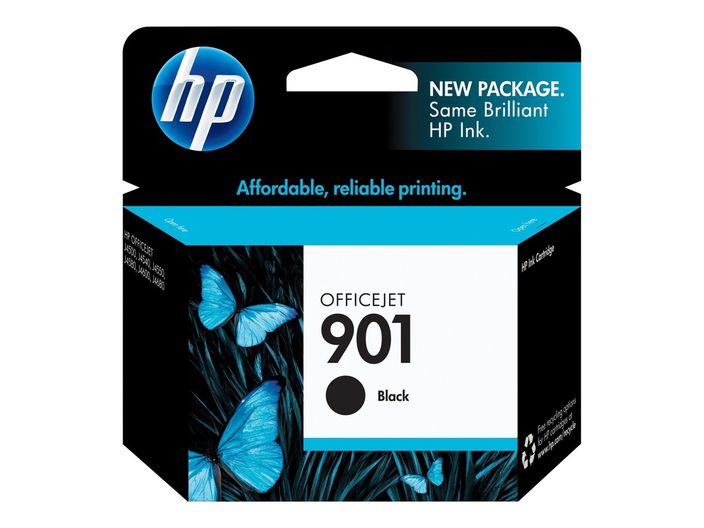 HP 901 - 4 ml - negro - original - cartucho de tinta - para Officejet 4500, 4500 G510, J4524, J4525, J4535, J4540, J4550, J4580, J4585, J4660, J4680