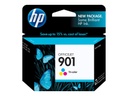 HP 901 - 9 ml - color (cian, magenta, amarillo) - original - cartucho de tinta - para Officejet 4500, 4500 G510, J4524, J4525, J4535, J4540, J4550, J4580, J4585, J4660, J4680