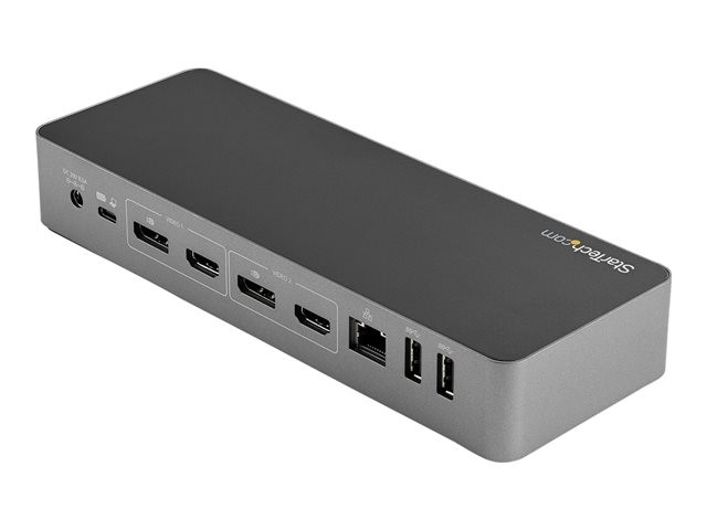 StarTech.com Docking Station Universal para Portátil - Dock USB-C y USB 3.0 - HDMI y DP Doble - PD 100W - Mac Windows y Chrome OS - Estación de conexión - USB-C - 2 x HDMI, 2 x DP - GigE - 170 vatios