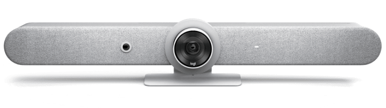 Logitech Rally Bar - Dispositivo de vídeoconferencia - Certificado por Zoom, Certificado para Equipos de Microsoft – blanco