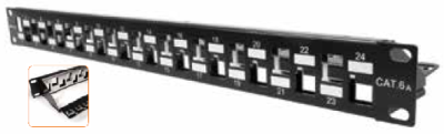 Nexxt - Modular Patch Panel - Cat6A - 24P for SFTP Keys Jack - Rack