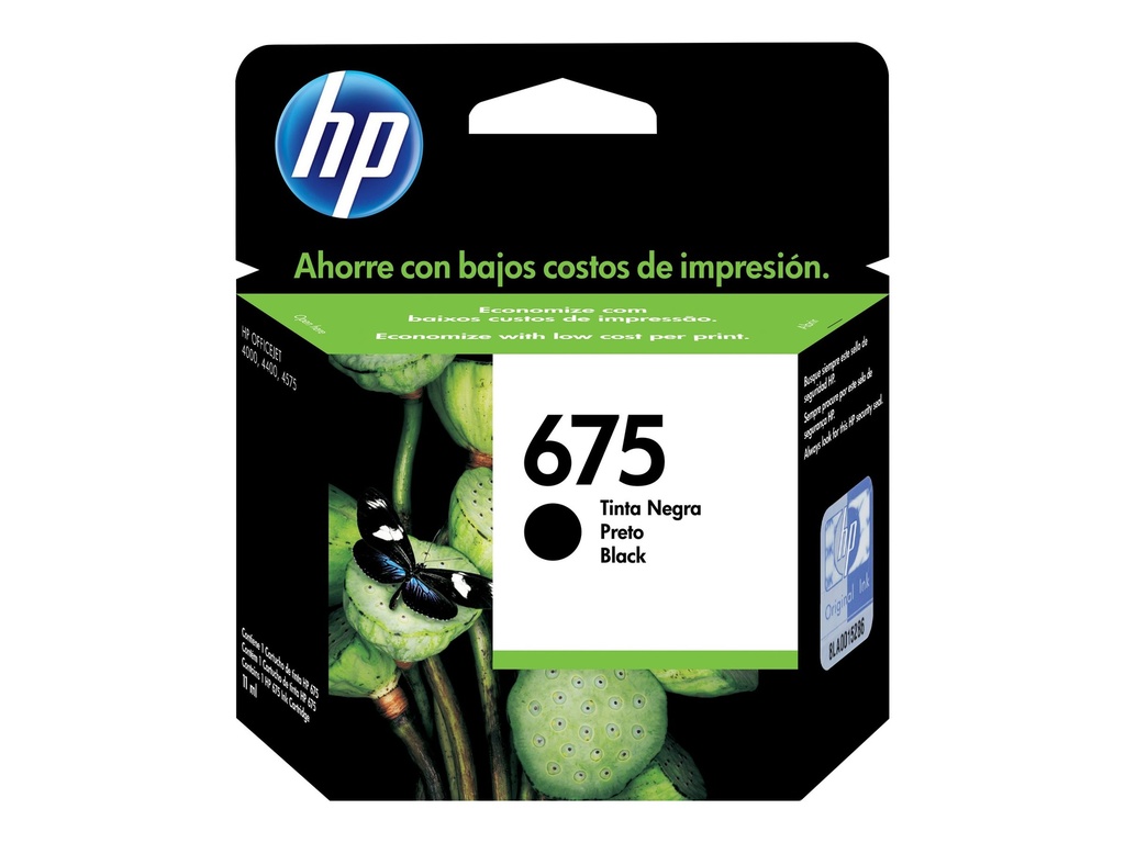 HP 675 - Negro - original - Ink Advantage - cartucho de tinta - para Officejet 4000, 4400, 4575