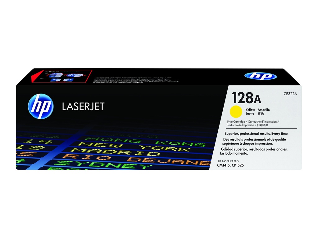 HP 128A - Amarillo - original - LaserJet - cartucho de tóner (CE322A) - para Color LaserJet Pro CP1525n, CP1525nw; LaserJet Pro CM1415fn, CM1415fnw