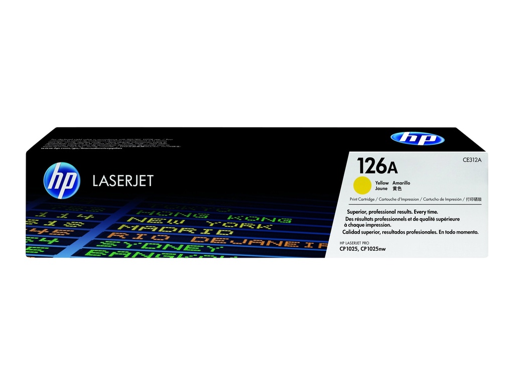 HP 126A - Amarillo - original - LaserJet - cartucho de tóner (CE312A) - para Color LaserJet Pro CP1025; LaserJet Pro MFP M175; TopShot LaserJet Pro M275