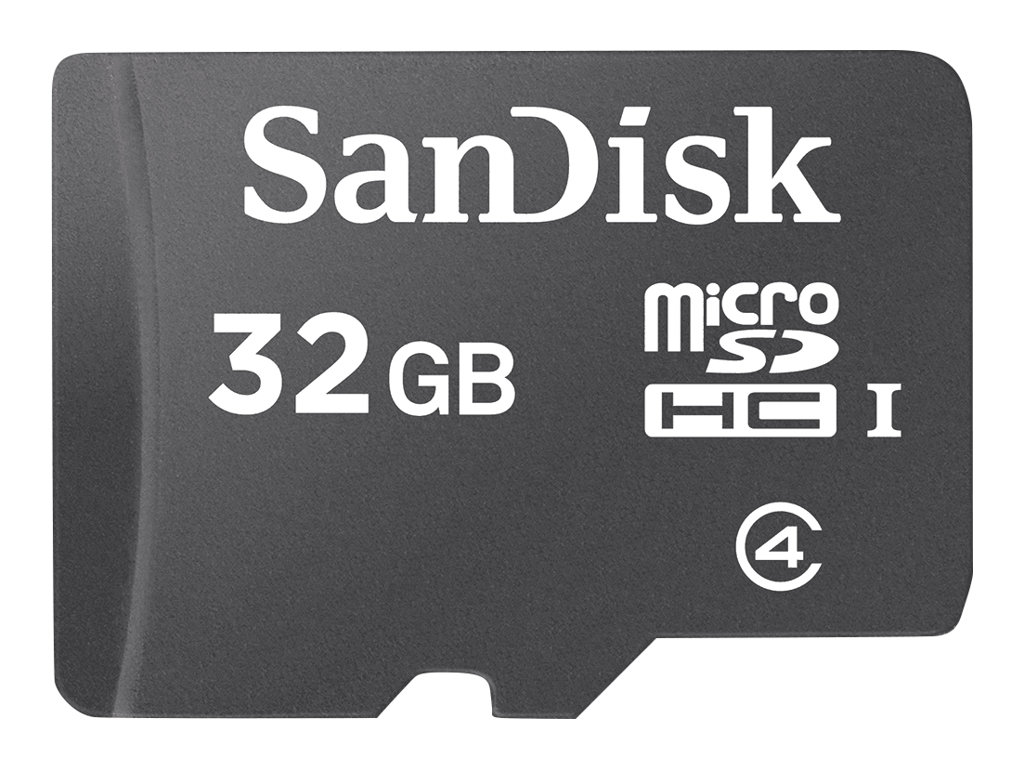 SanDisk - Tarjeta de memoria flash - 32 GB - Class 4 - microSDHC - negro