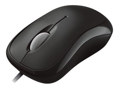 Microsoft Basic Optical Mouse for Business - Ratón - diestro y zurdo - óptico - 3 botones - cableado - PS/2, USB - negro