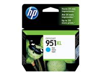 HP 951XL - 24 ml - Alto rendimiento - cián - original - cartucho de tinta - para Officejet Pro 251dw, 276dw, 8100, 8600, 8600 N911a, 8610, 8615, 8616, 8620, 8625, 8630