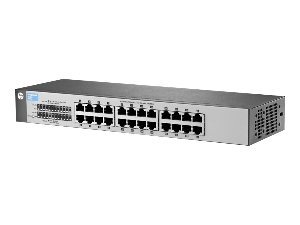 HPE OfficeConnect 1410 24 - Conmutador - L3 - sin gestionar - 24 x 10/100 - sobremesa, montaje en rack, montaje en pared