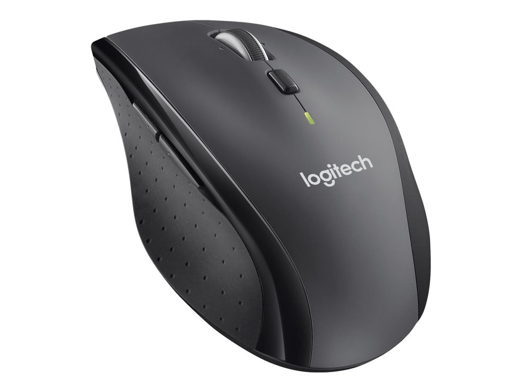 Logitech Marathon M705 - Ratón - ergonómico - diestro - laser - 7 botones - inalámbrico - 2.4 GHz - receptor inalámbrico USB - carbón